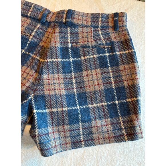Made in PORTUGAL BOAST, Hand Woven Wool Plaid Shorts Fully Lined  4 Pockets 10 - Picture 4 of 7